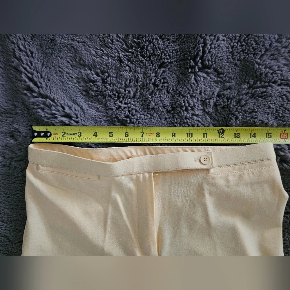 Focus 2000 Vintage Butter Yellow Straight Leg Dress Pants Womens 6 - Picture 6 of 12
